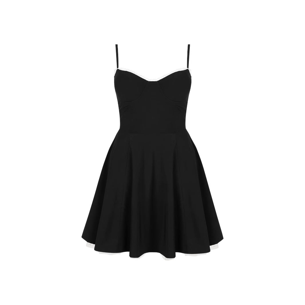Damen A-Linien Kleid mit verführerischem Cup-Oberteil und schwingendem Rock Drune