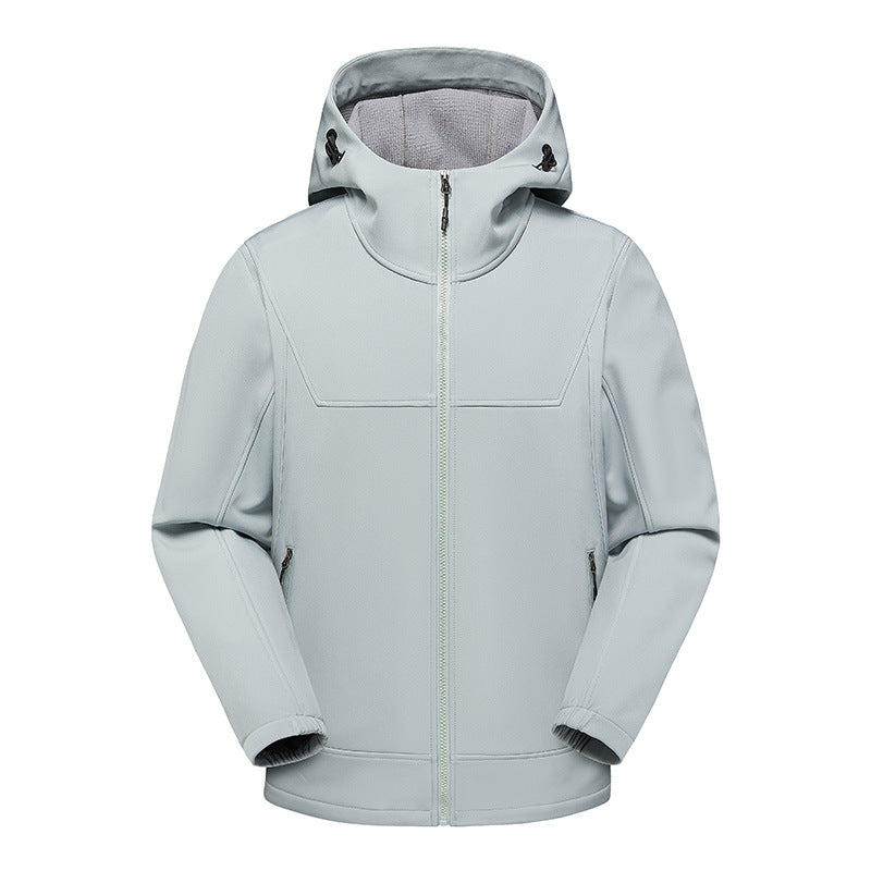 Herren technische Multifunktionsjacke mit verstellbarem Kapuzenkragen und wasserabweisendem Material Drune