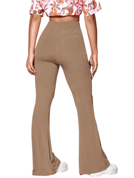 Damen Leggings im lässigen Bootcut-Stil mit hohem Taillenbund und strukturiertem Design Drune
