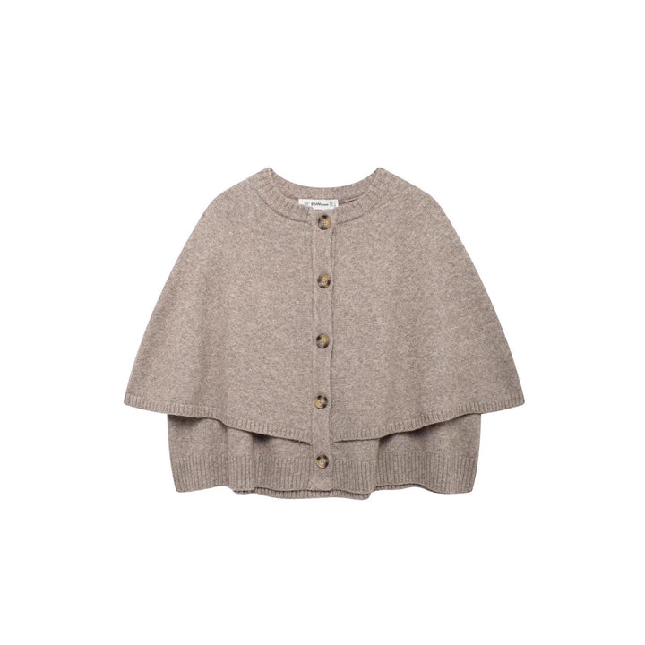 Damen Strick-Cape mit eleganter Knopfleiste Drune