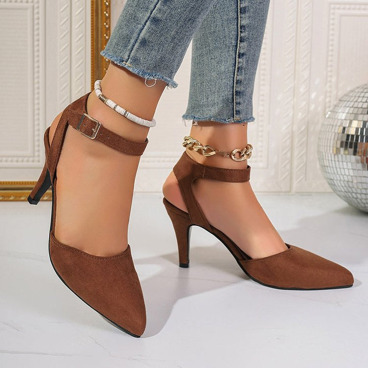 Damen elegante Sling-Pumps mit verstellbarem Knöchelriemen und modischem Absatz Drune