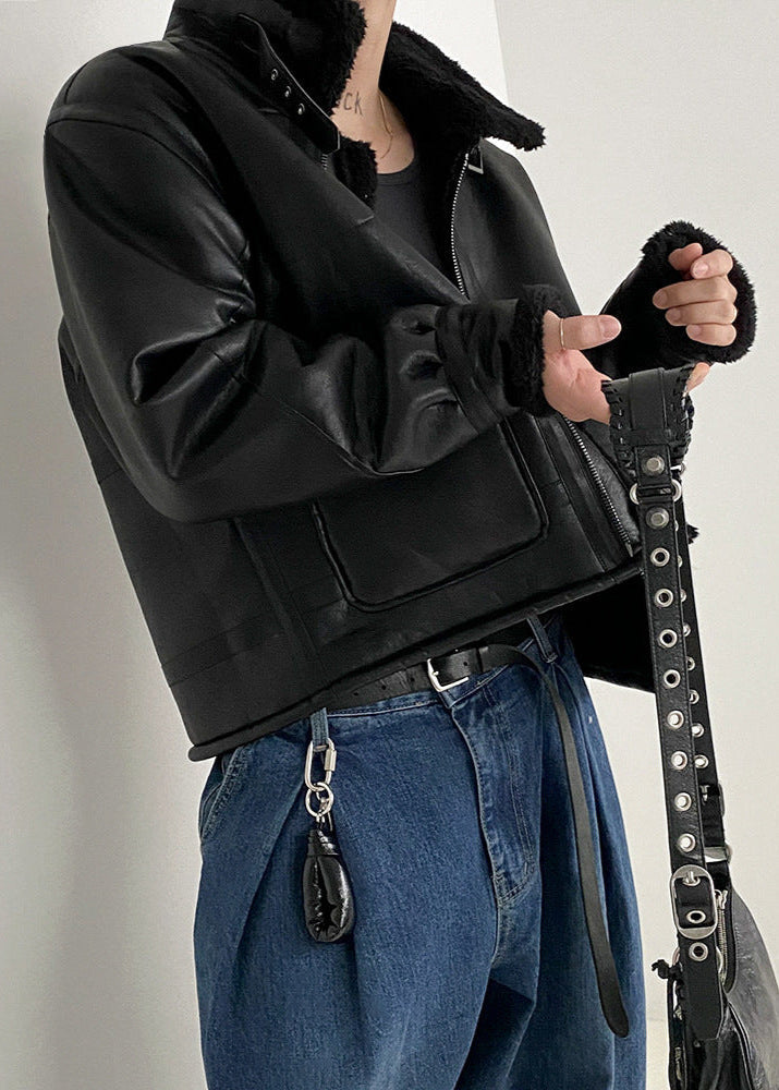 Drune | Kunstleder Fliegerjacke
