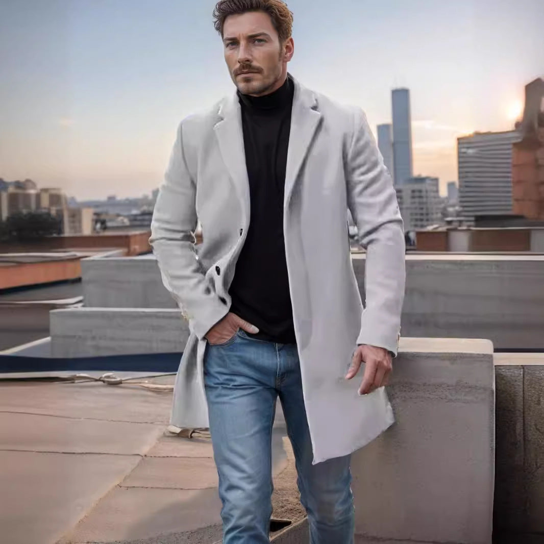 Herren eleganter, taillierter Mantel Drune