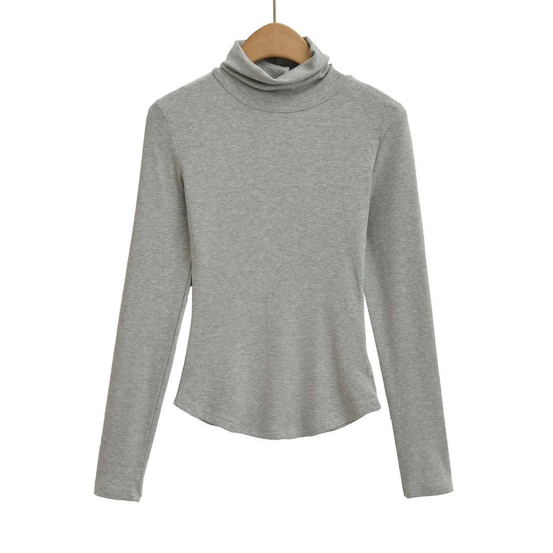 Damen Langarmshirt mit hohem Kragen Drune