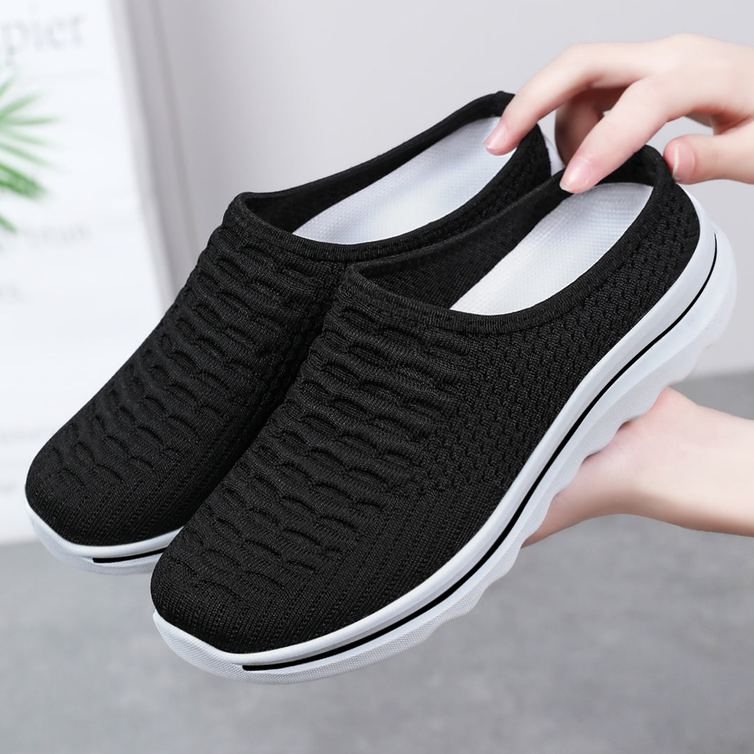 Damen nan nahtloser Komfort-Slipper mit gestricktem Obermaterial und dämpfender Profilsohle Drune