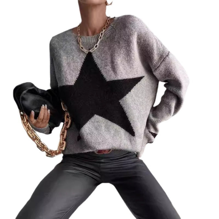 Damen Pullover mit Sternenmotiv Drune
