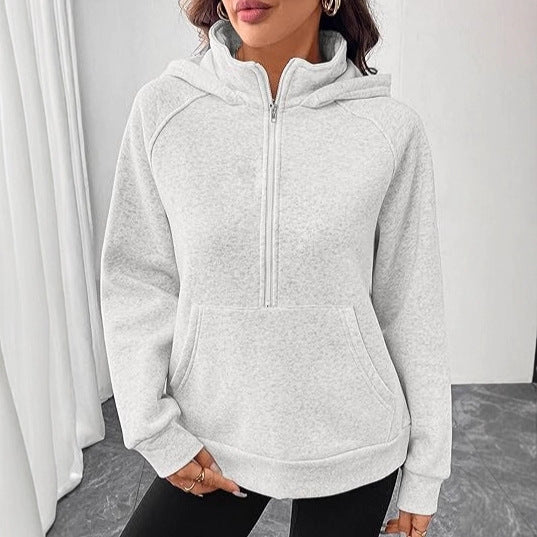 Damen Sportlicher Kordelzug-Hoodie Drune
