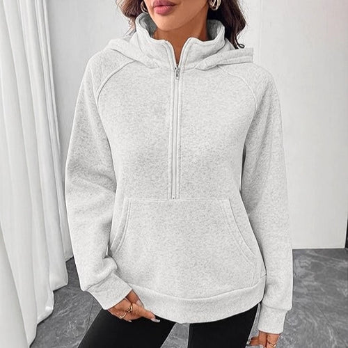 Damen Sportlicher Kordelzug-Hoodie Drune