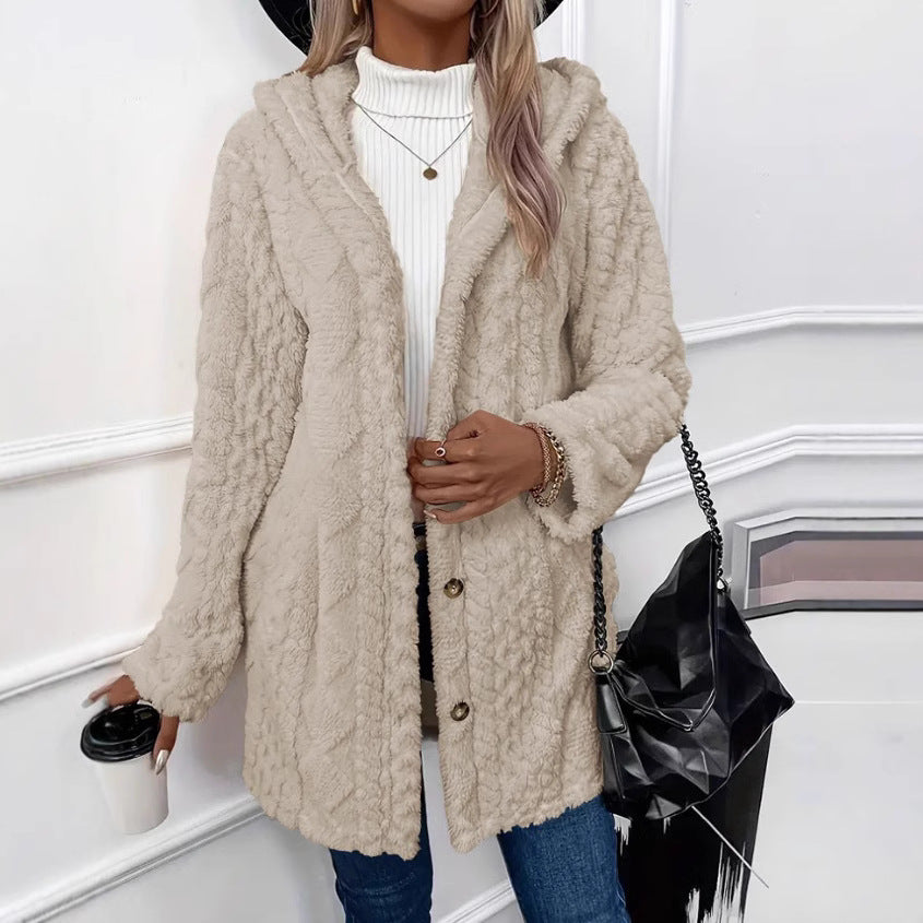 Damen Kuschelige Fleecejacke Drune