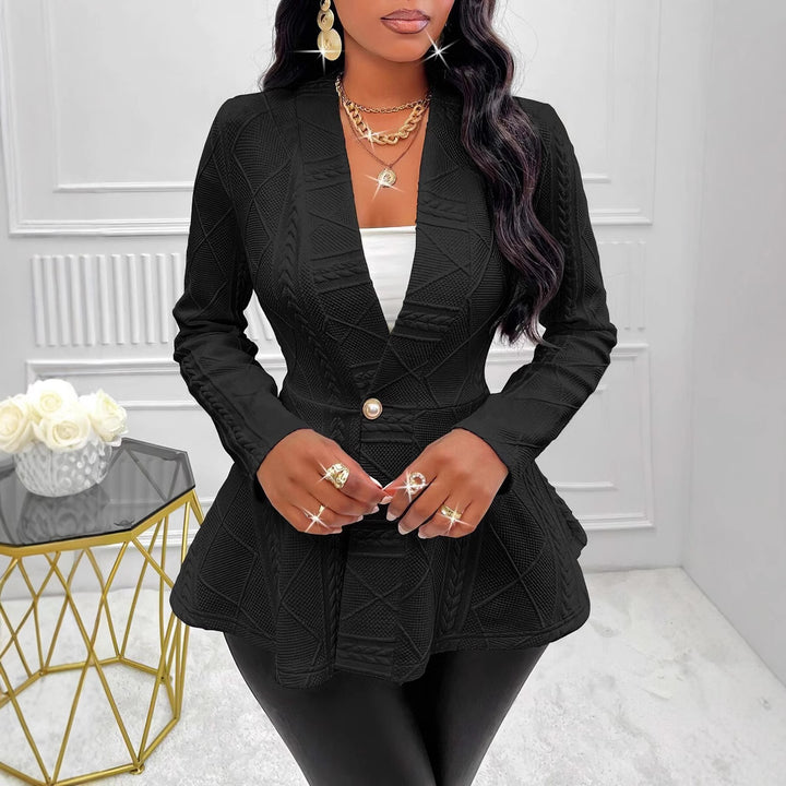 Damen modischer Blazer mit strukturiertem Design und taillierten Details Drune