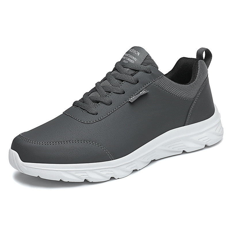 Herren nan schlanker City-Sneaker mit wasserabweisender Kunstlederoberfläche, stoßabsorbierender EVA-Zwischensohle und gepolstertem Fersenkragen Drune