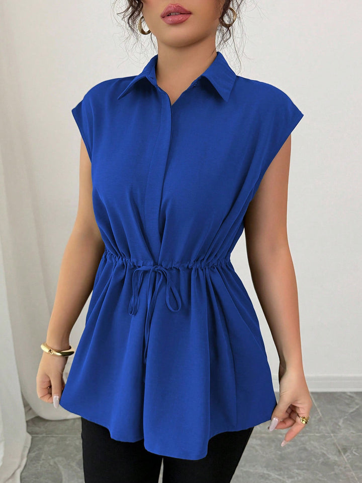 Damen lässige Bluse mit tailliertem Schnitt Drune