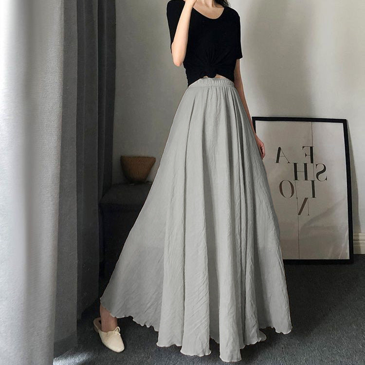 Damen Maxi-Rock mit elastischem Bund und weichem Stoff Drune