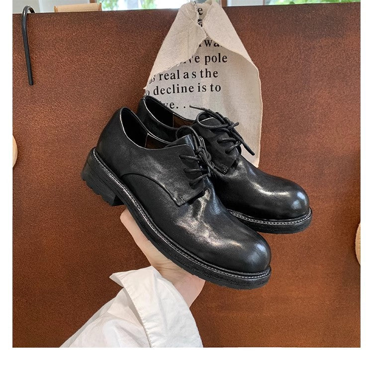 Damen Schnürschuhe aus hochwertigem Leder mit eleganter Profilsohle Drune
