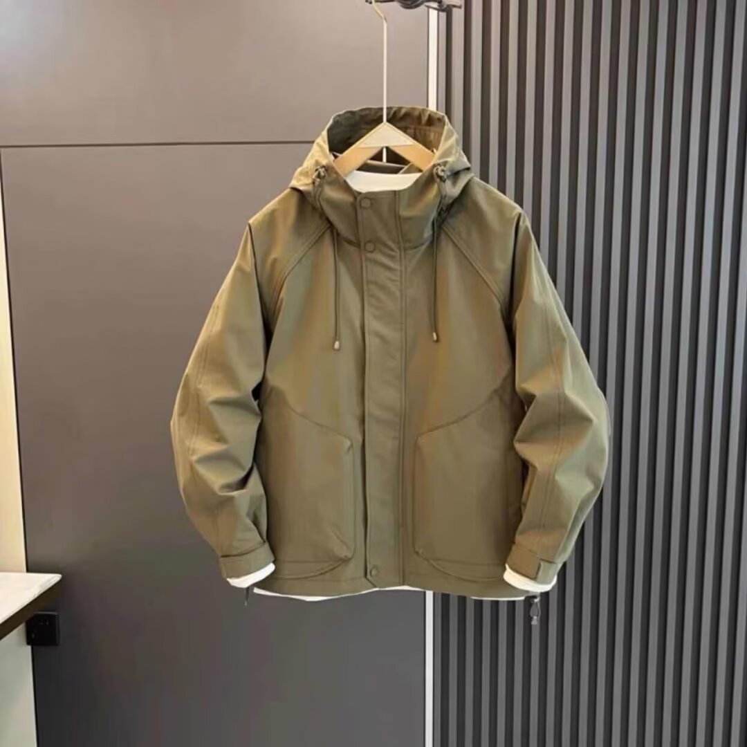 Herren technische Wetterjacke mit verstellbarer Kapuze Drune