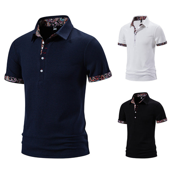 Herren modisches Poloshirt mit buntem Kragen und komfortablem Schnitt Drune