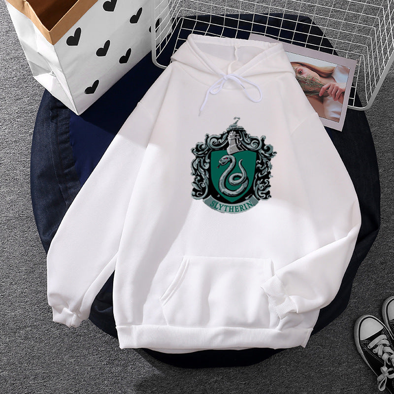Damen Kapuzenpullover mit Slytherin-Wappen Drune