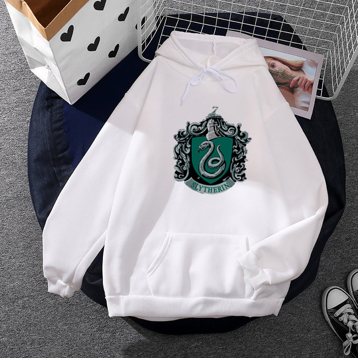 Damen Kapuzenpullover mit Slytherin-Wappen Drune