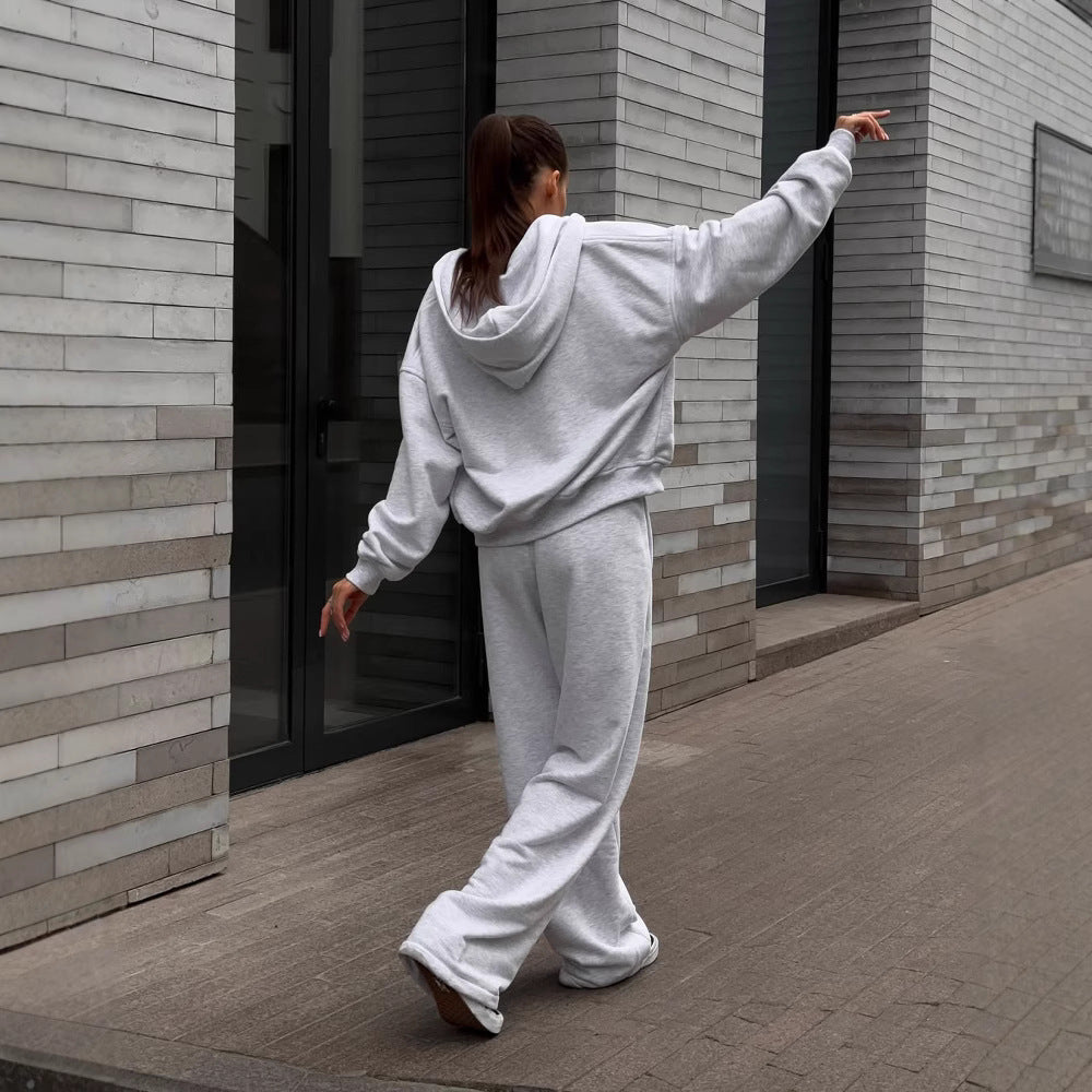 Damen gemütliches Oversized-Fleece-Set Drune