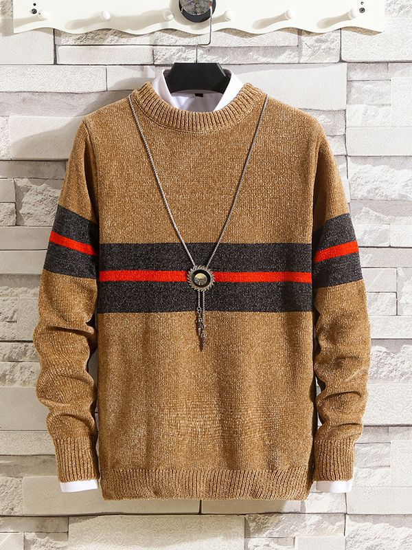 Herren modischer Pullover mit gestreiftem Design und hohem Komfort Drune