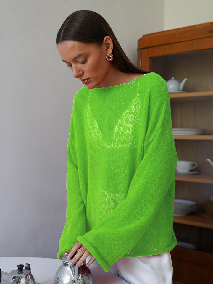 Damen lässiger Strickpullover Drune