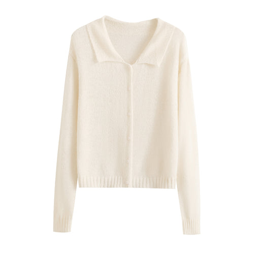 Damen modische Strickjacke mit eleganter Knopfleiste Drune