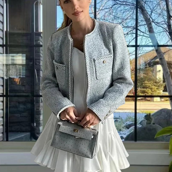 Damen elegante und strukturierte Kurzjacke Drune