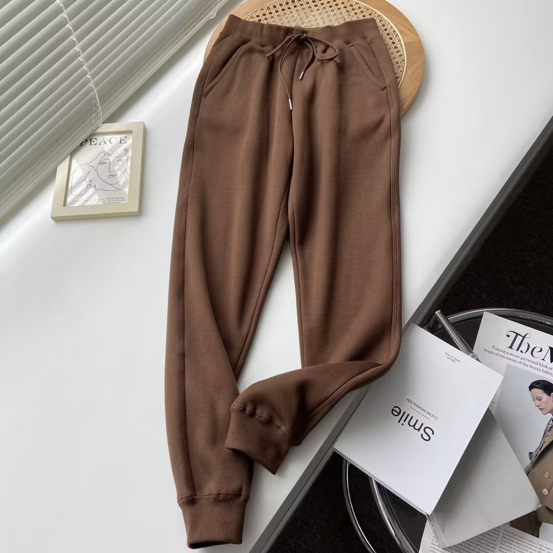 Damen bequeme und stylische Jogginghose mit verstellbarem Bund Drune