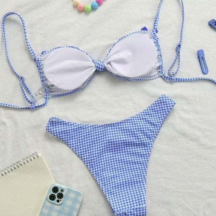 Damen Bikini-Set mit Rüschendetails und verstellbaren Trägern Drune