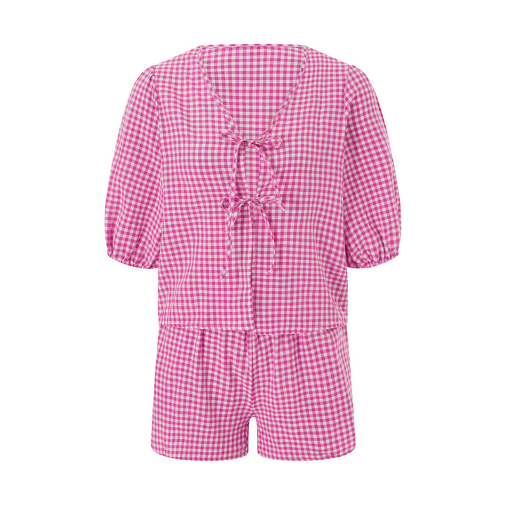 Damen kariertes Freizeit-Set Drune