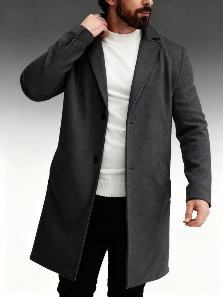 Herren klassischer und eleganter Wintermantel Drune
