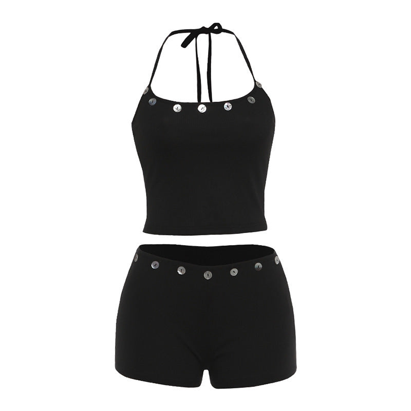 Damen Bikini-Set mit modernen Pailletten-Details und verstellbaren Trägern Drune
