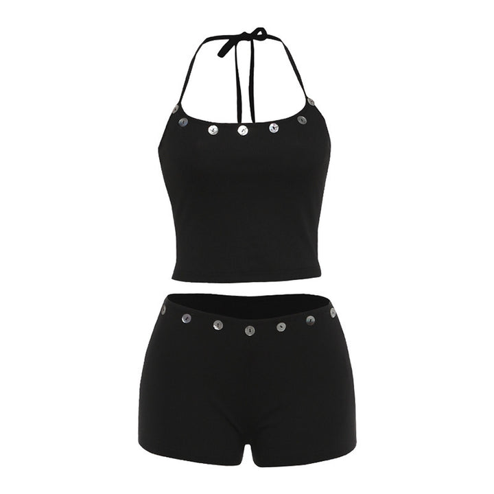 Damen Bikini-Set mit modernen Pailletten-Details und verstellbaren Trägern Drune