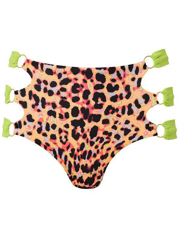 Damen Hoch tailliertes Bikini-Set mit modischem Leopardenmuster und aufregendem Schnitt Drune