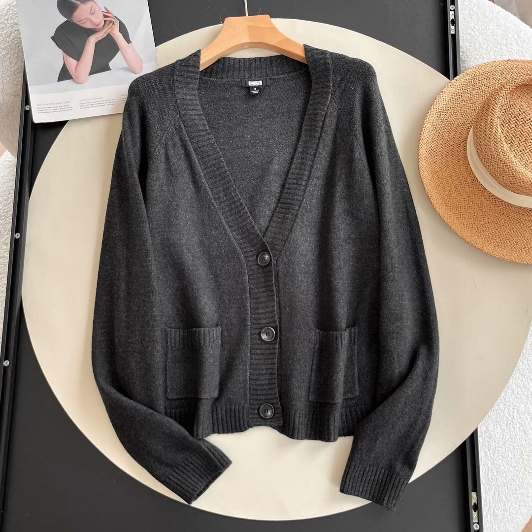 Damen Elegante Strickjacke mit praktischen Taschen Drune