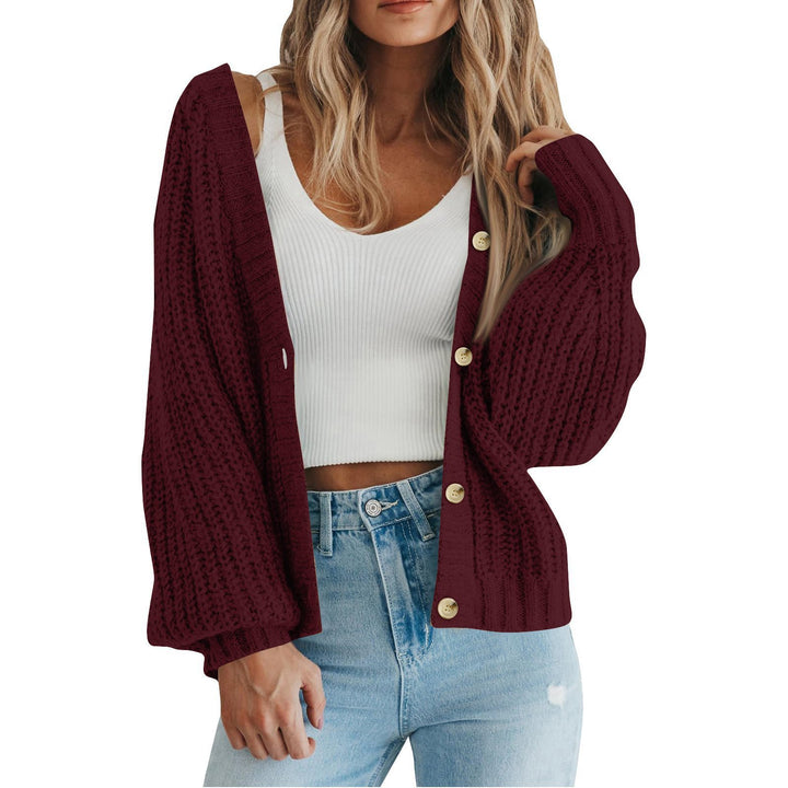 Damen Grobstrick-Cardigan mit Knopfdetails und weitem Schnitt Drune