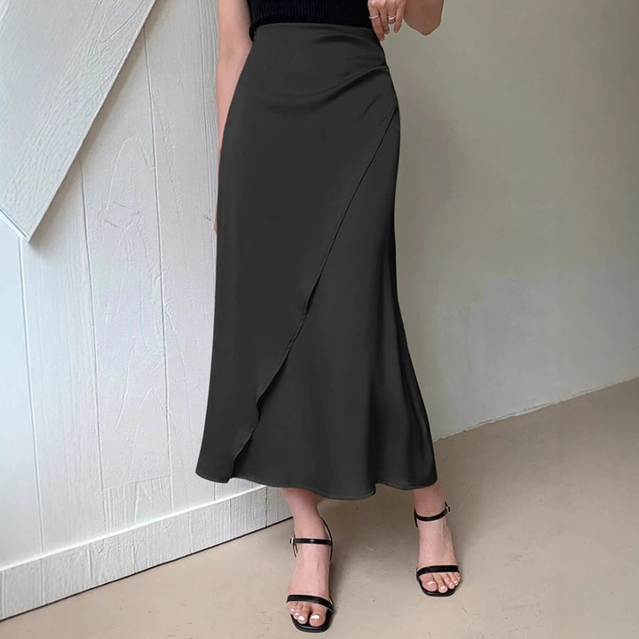 Damen Wickelrock mit fließendem Schnitt und eleganter Drapierung Drune