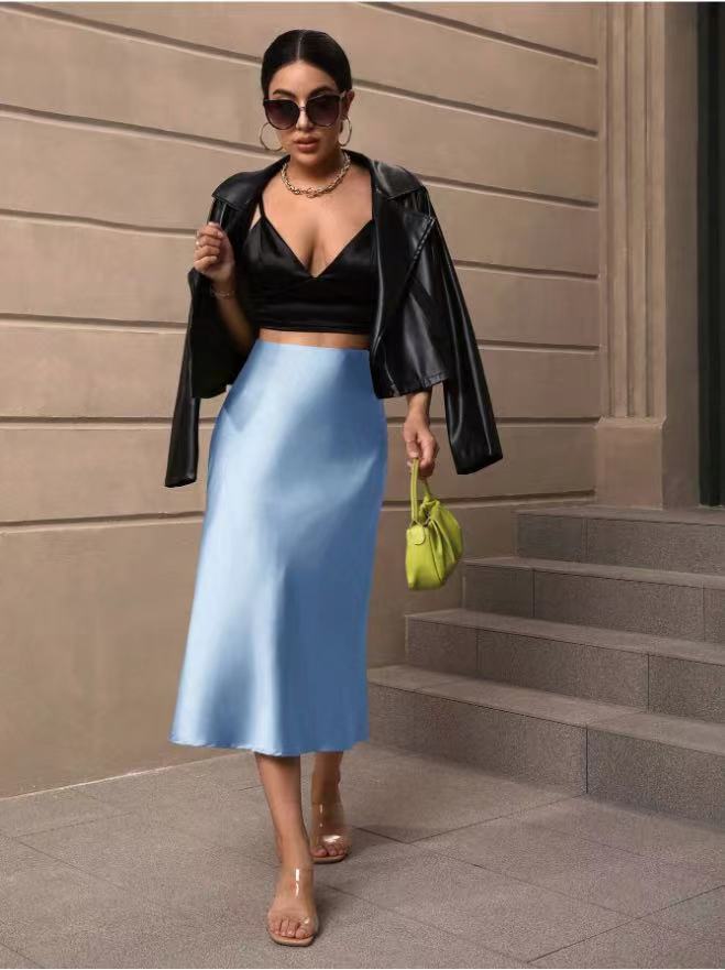 Damen Midi-Rock mit fließender Silhouette Drune