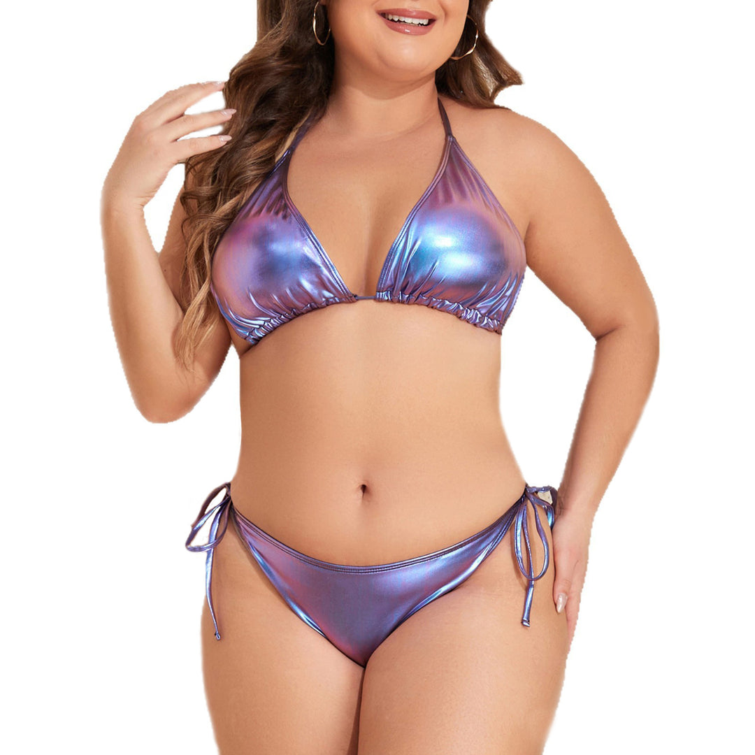 Damen Triangel-Bikini mit schimmerndem Design Drune