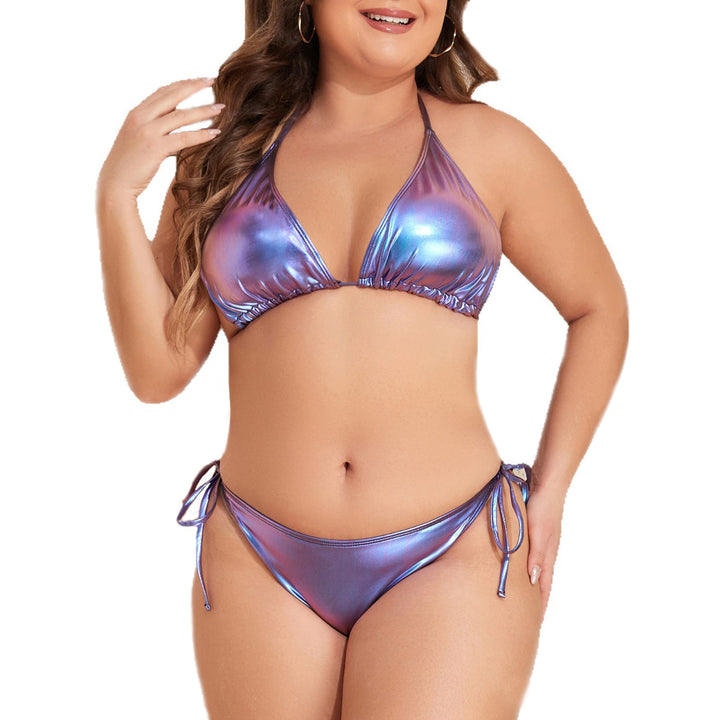 Damen Triangel-Bikini mit schimmerndem Design Drune