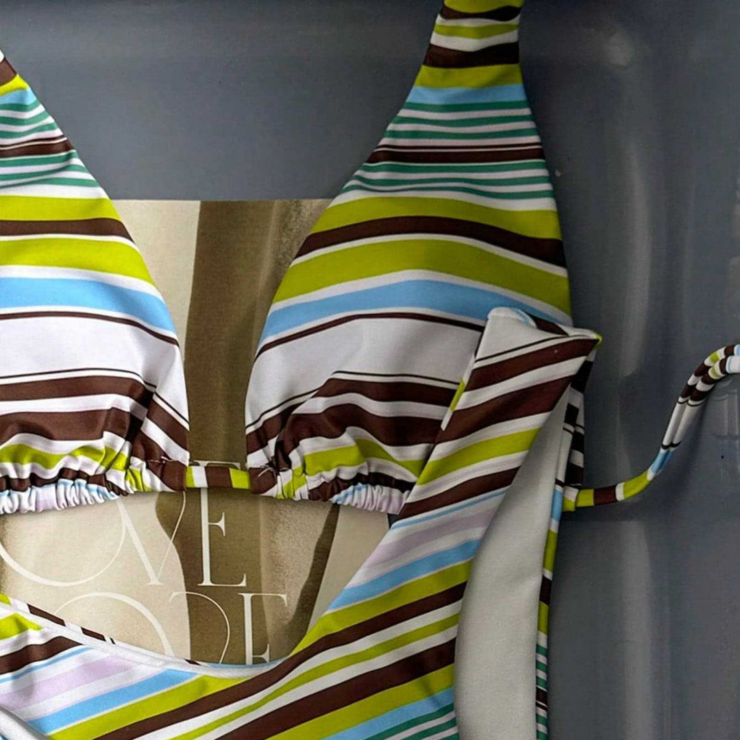 Damen Triangel-Bikini mit hoch geschnittenem Unterteil Drune