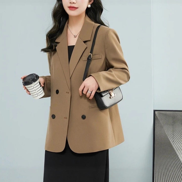 Damen modischer Oversized-Blazer mit doppelter Knopfleiste und stylischen Details Drune