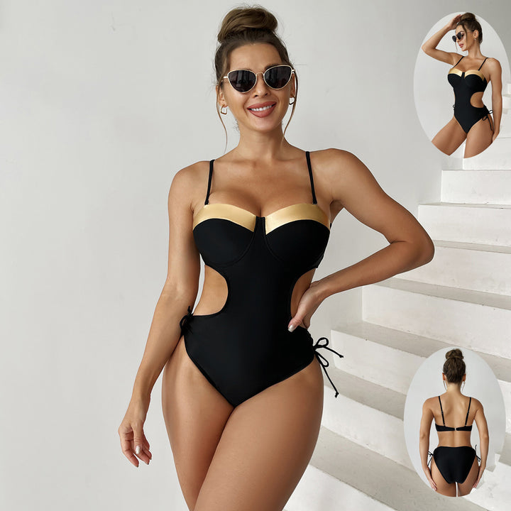 Damen Einteiler Badeanzug mit aufregenden Cut-Out-Details Drune