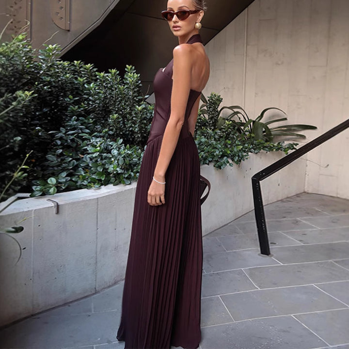 Damen Elegantes Maxikleid mit schickem Trägerdesign Drune