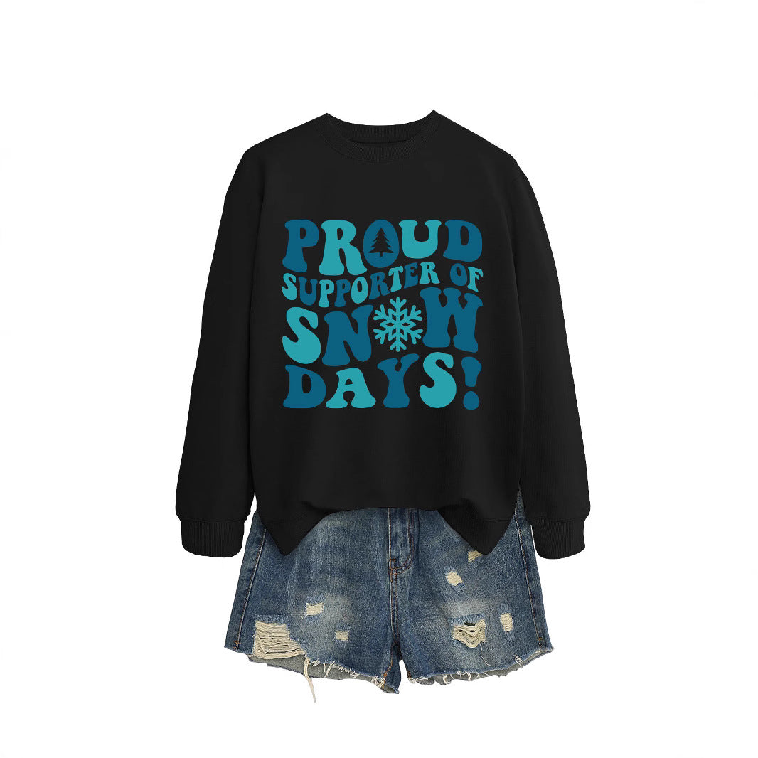 Damen Sweatshirt mit kreativem Aufdruck und lässigem Schnitt Drune