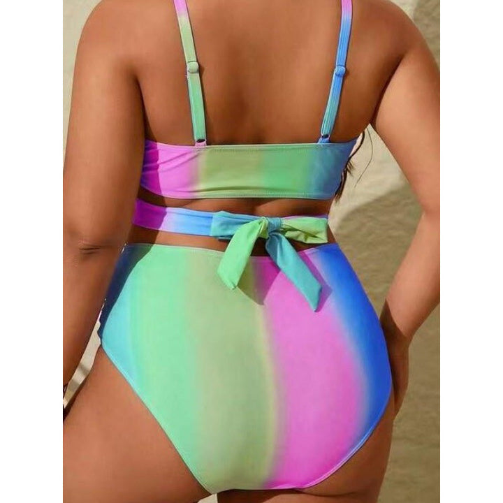 Damen Bikini-Set mit modischer Wickeloptik und hohem Bund Drune