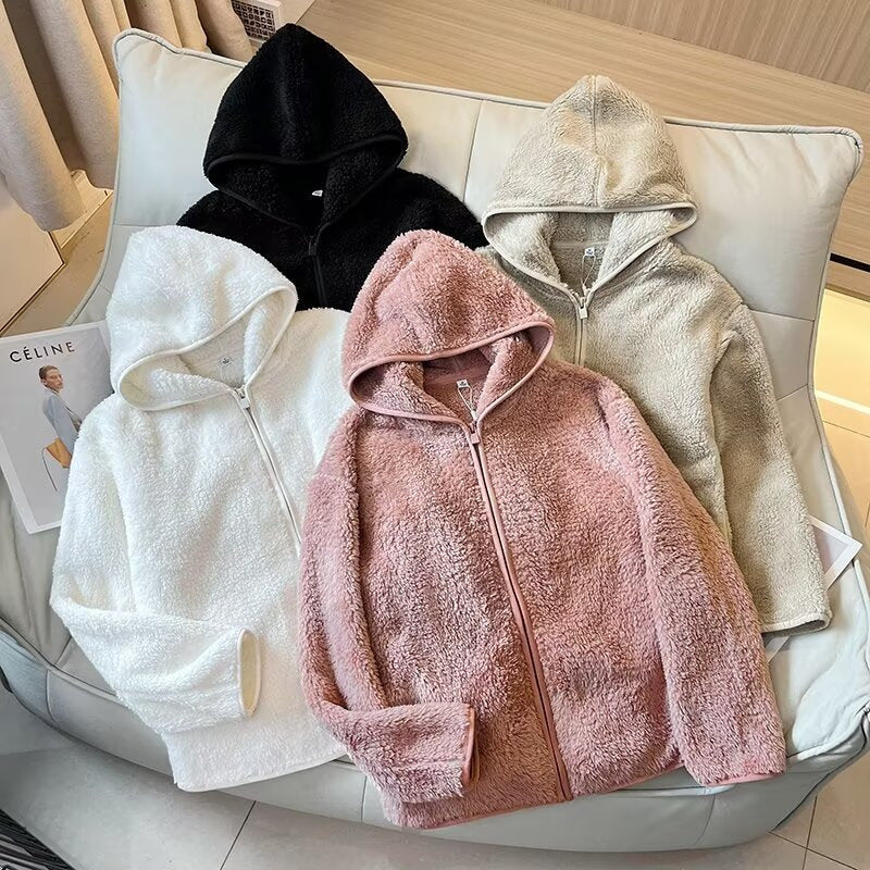 Damen kuschelige und atmungsaktive Fleecejacke mit durchgehendem Reißverschluss Drune