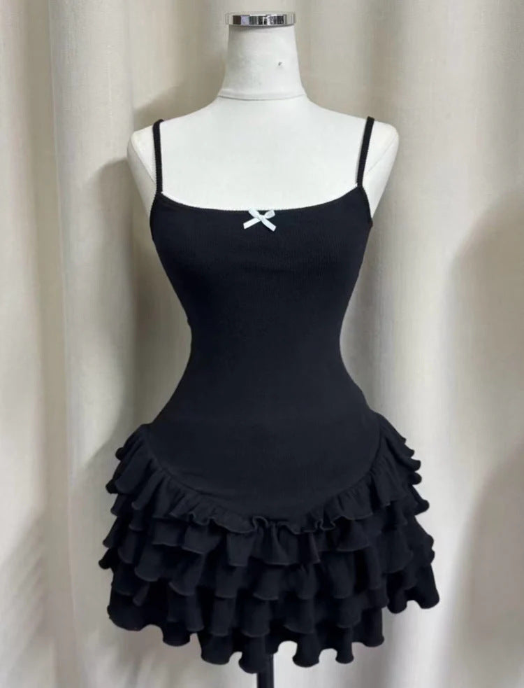Damen Figurbetontes Rüschens Kleid Drune