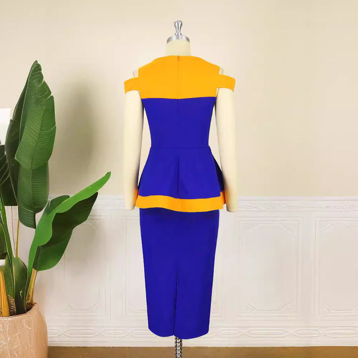 Damen Figurbetontes Peplum-Kleid Drune