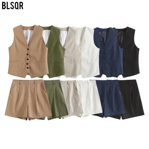 Drune | Lockere Weste Shorts Set